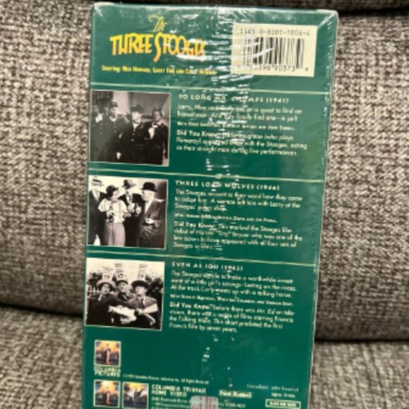 FACTORY SEALED The Three Stooges So Long Mr Chumps Columbia Pictures VHS - Picture 3 of 3